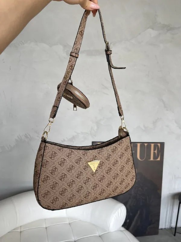 Сумка жіноча Guess Noelle багет 2 в 1 з монетницею — фото 2