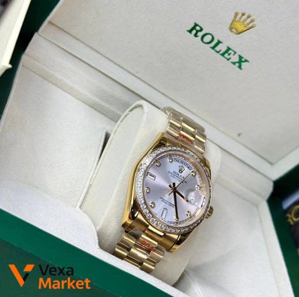 Rolex Day-Date 36mm механические часы с автоподзаводом, сталь с покрытием IP золото, сапфировое стекло