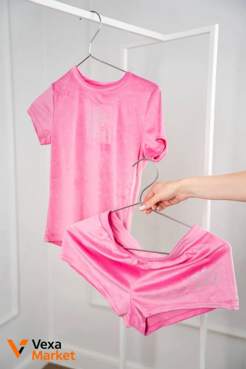 Велюровый костюм Juicy Couture женский розовый — фото 3
