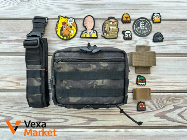 Сумка EDC «NOMAD 2.0 Double» Black Multicam