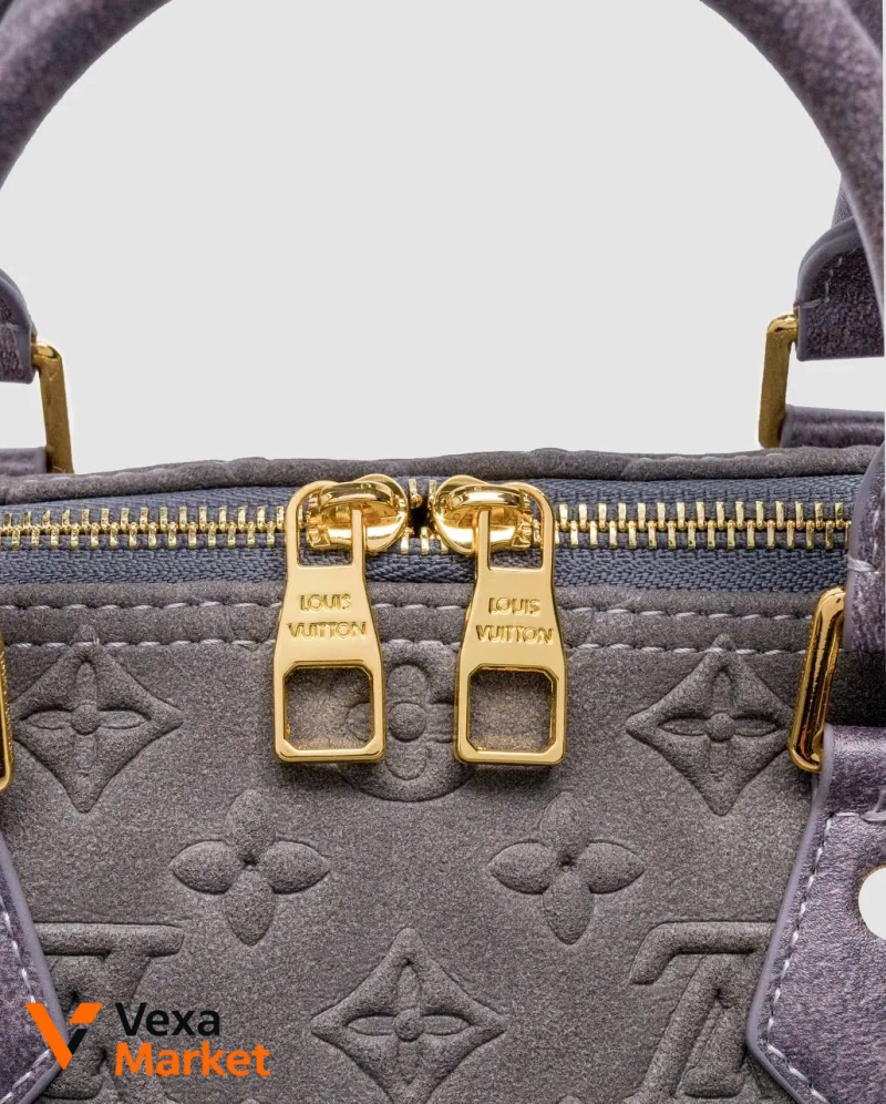 Louis Vuitton Speedy Bandoulière 30 Grey Suede — фото 2