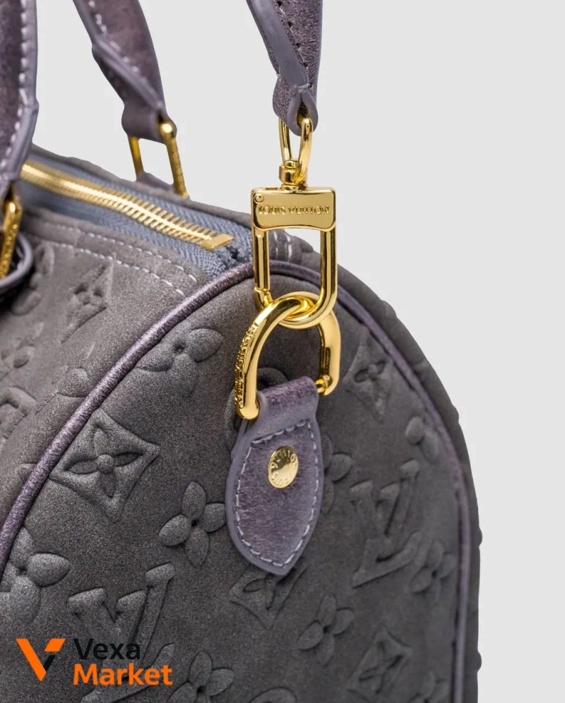 Louis Vuitton Speedy Bandoulière 30 Grey Suede — фото 7