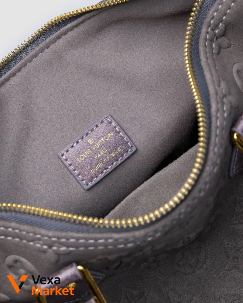 Louis Vuitton Speedy Bandoulière 30 Grey Suede — фото 8