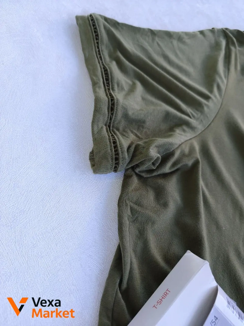 Футболка Esmara оливковая, размер 2XL-3XL, 95% вискоза — фото 5