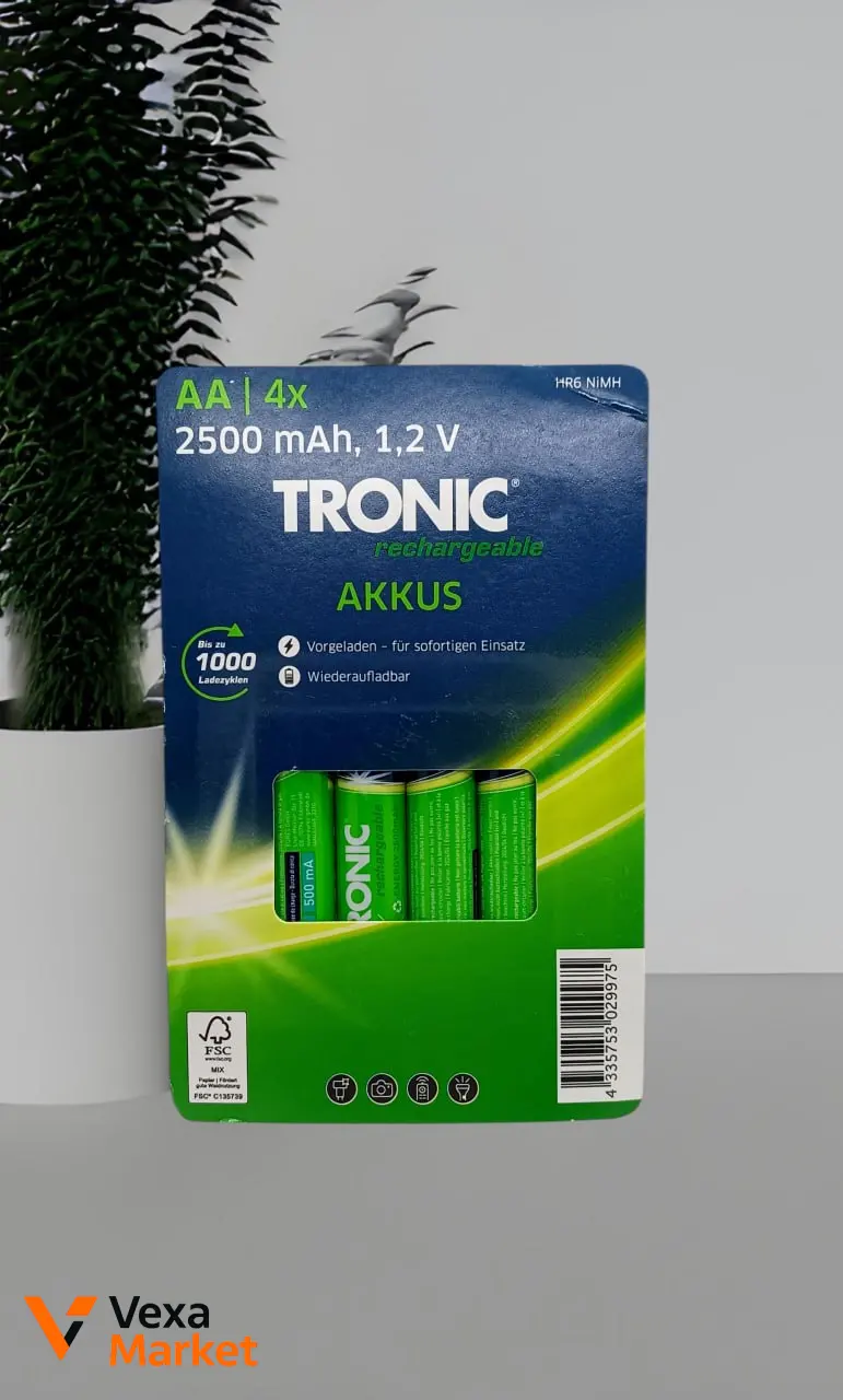 Аккумуляторы TRONIC AA 2500 mAh Rechargeable (4 шт.)