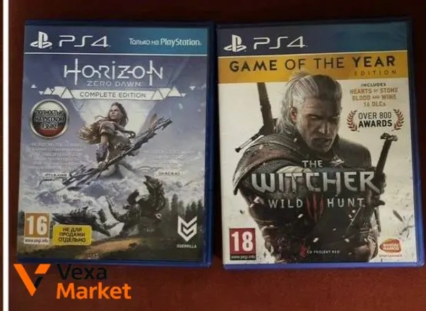 Игры для PS4 Horizon Zero Dawn Complete Edition и The Witcher 3: Wild Hunt Game of the Year Edition
