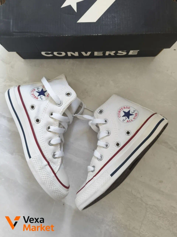 Converse All Star белые детские кеды