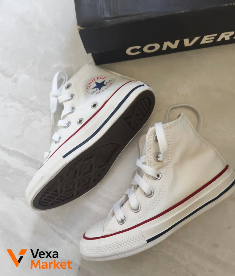 Converse All Star белые детские кеды — фото 2
