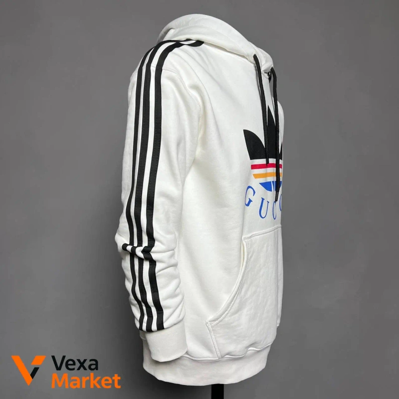Худі Gucci&Adidas біле розмір 2XL — фото 2