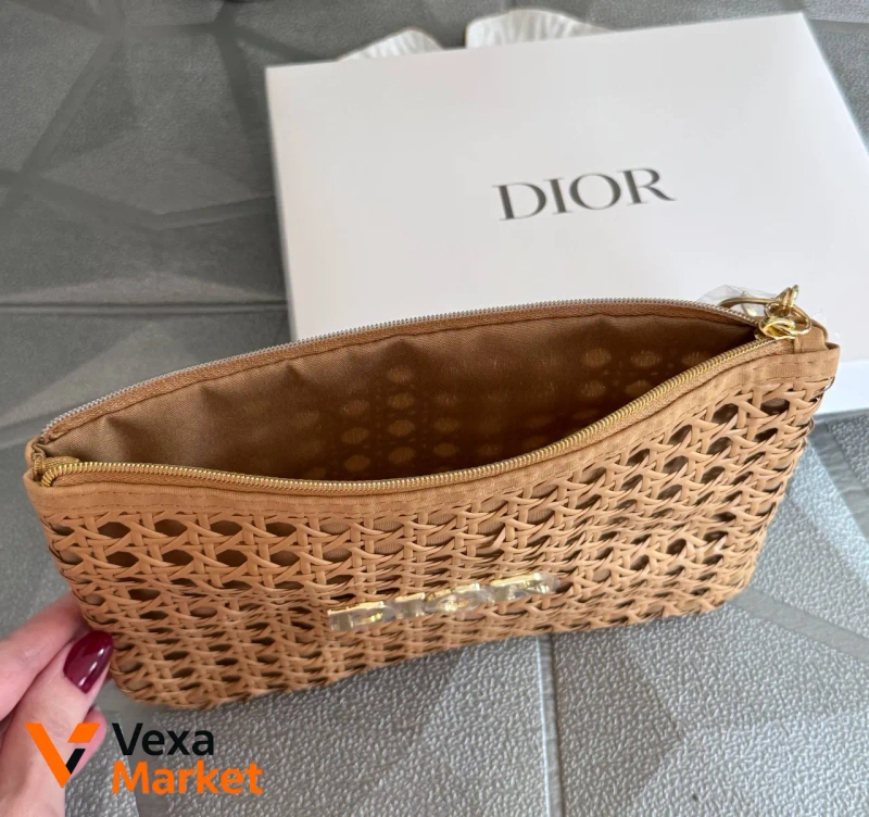 Клатч DIOR из ротанга 22х16 см — фото 3
