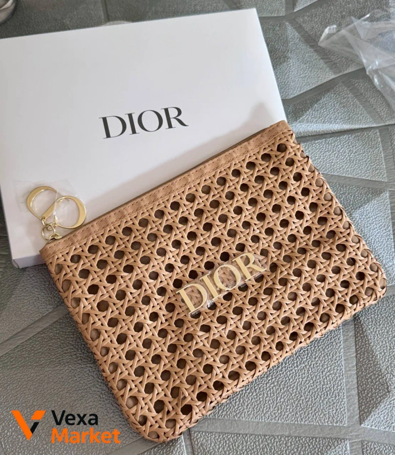 Клатч DIOR из ротанга 22х16 см — фото 6
