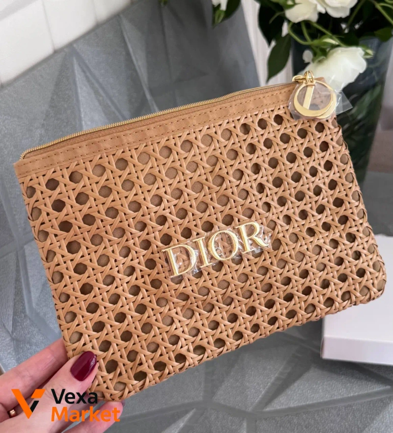 Клатч DIOR из ротанга 22х16 см — фото 7