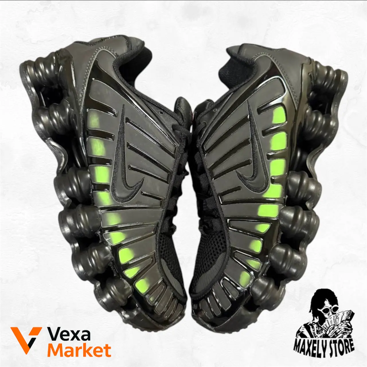 Nike Shox TL Black Thermoreactive Green