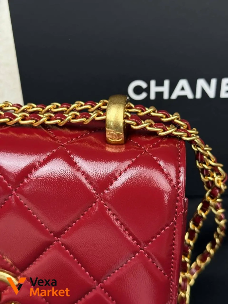 Chanel Mini Flap Bag из гладкой кожи — фото 3