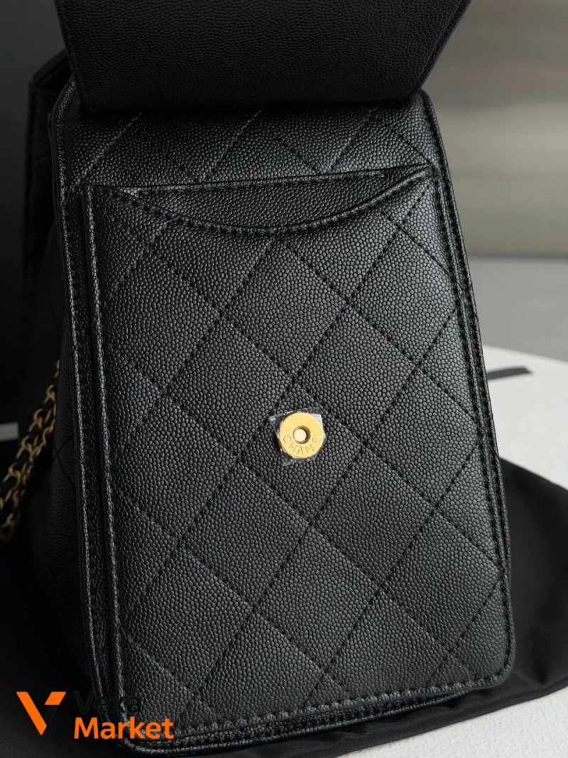 Chanel Hobo 25 черная зернистая кожа — фото 3
