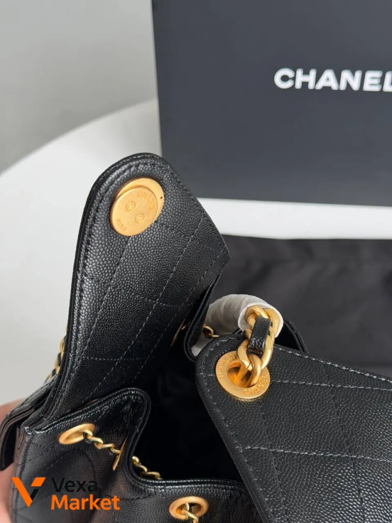Chanel Hobo 25 черная зернистая кожа — фото 4
