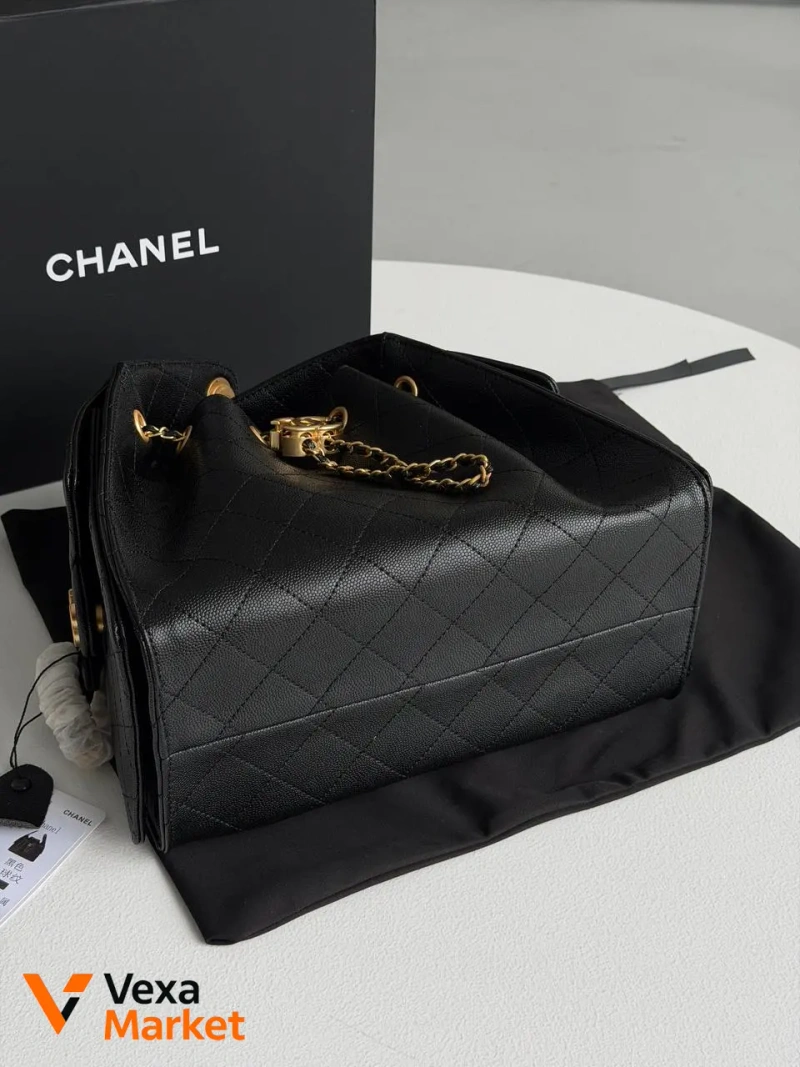 Chanel Hobo 25 черная зернистая кожа — фото 5