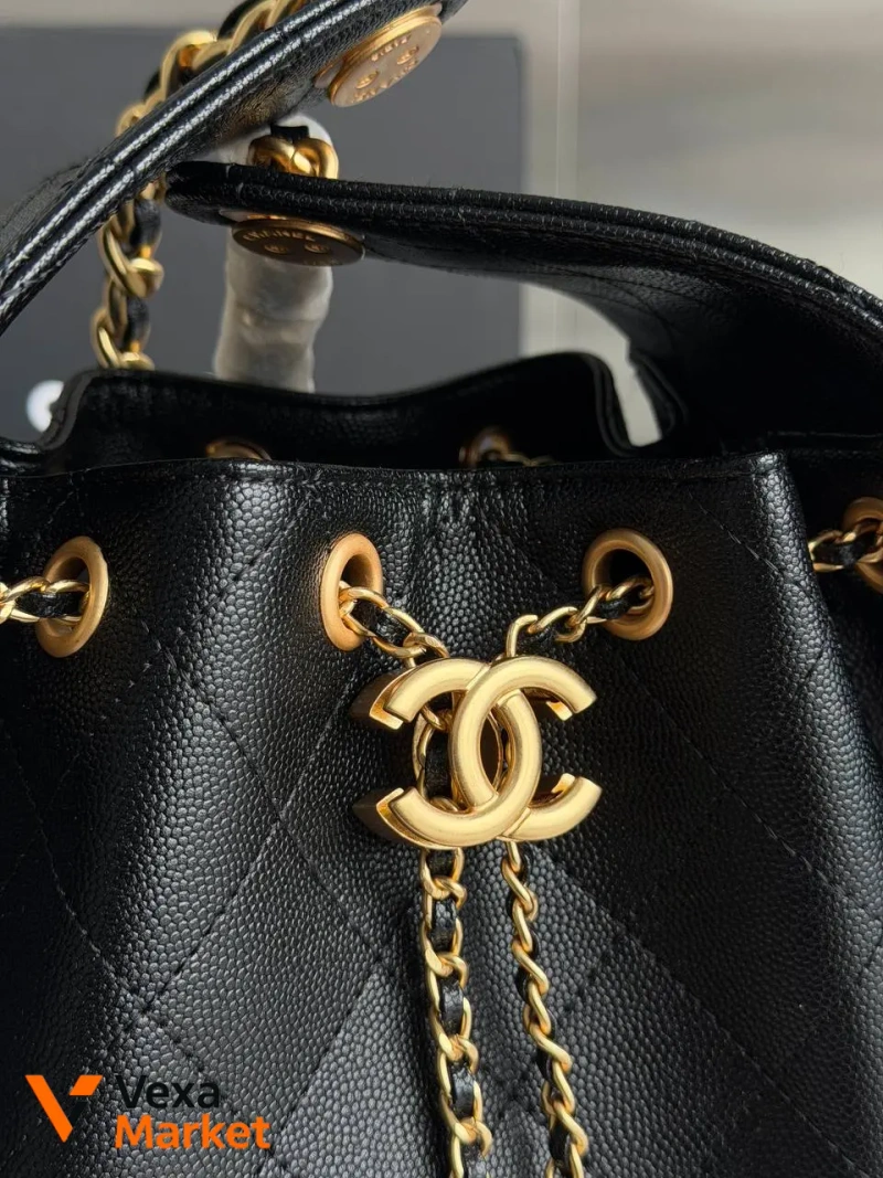 Chanel Hobo 25 черная зернистая кожа — фото 6