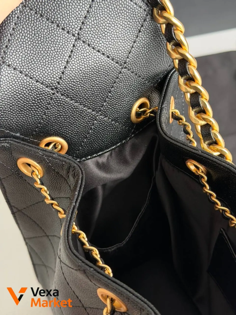 Chanel Hobo 25 черная зернистая кожа — фото 8