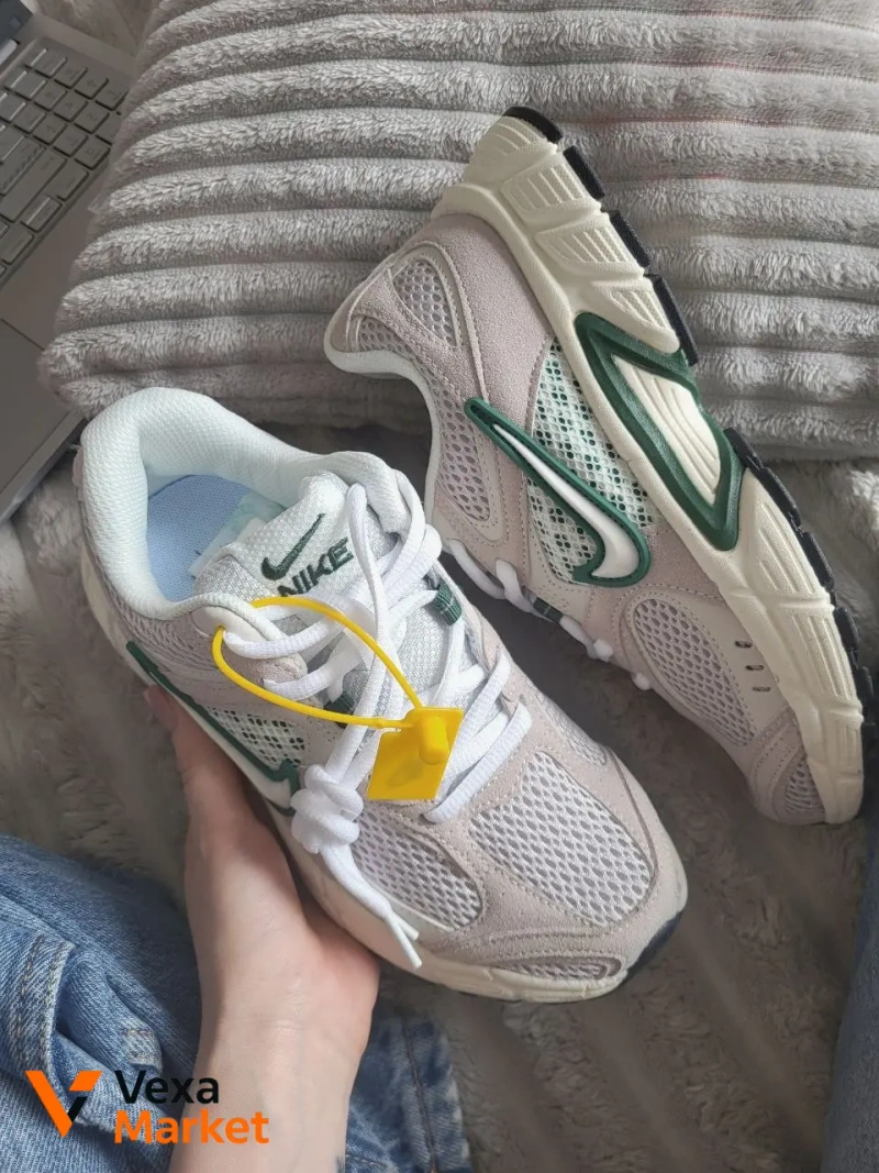 Nike V5 Замша Текстиль Бежевые Зеленые Кроссовки Мужские Женские 36-41 — фото 3