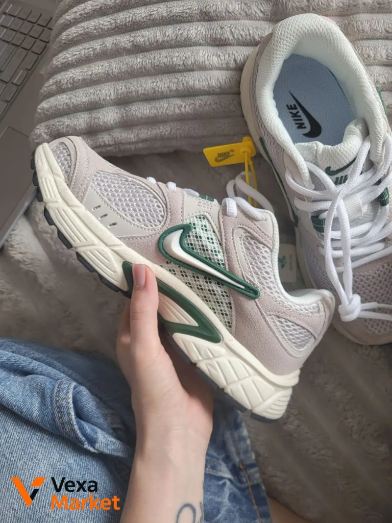 Nike V5 Замша Текстиль Бежевые Зеленые Кроссовки Мужские Женские 36-41 — фото 4