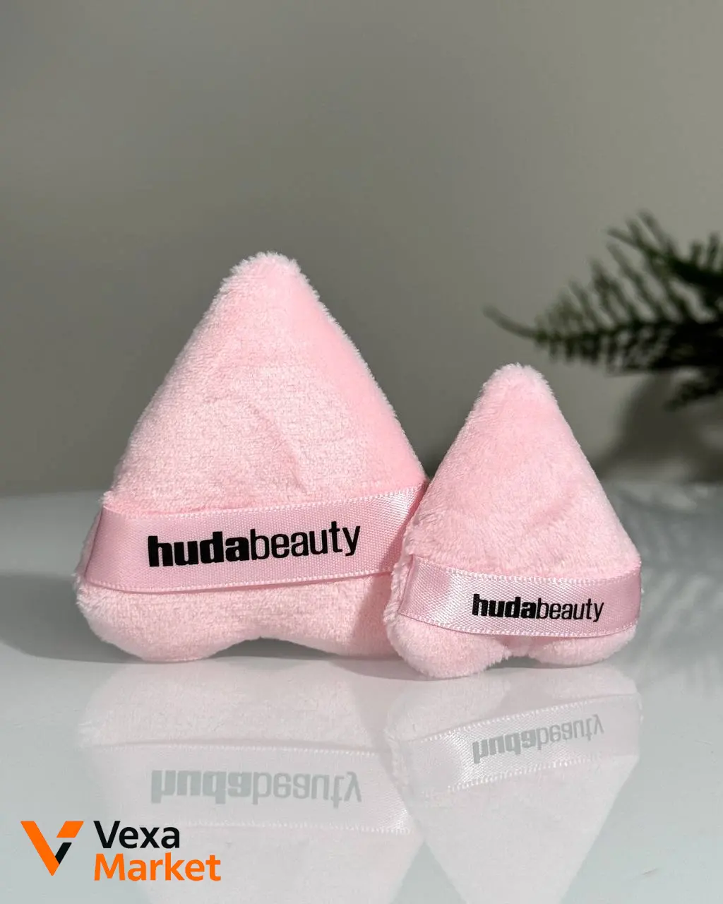 Набір пуховок для пудри Huda Beauty Easy Bake Powder Puff Duo (Рожевий)