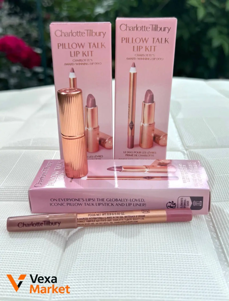 Набір для губ Charlotte Tilbury Pillow Talk Fair - олівець та помада — фото 5