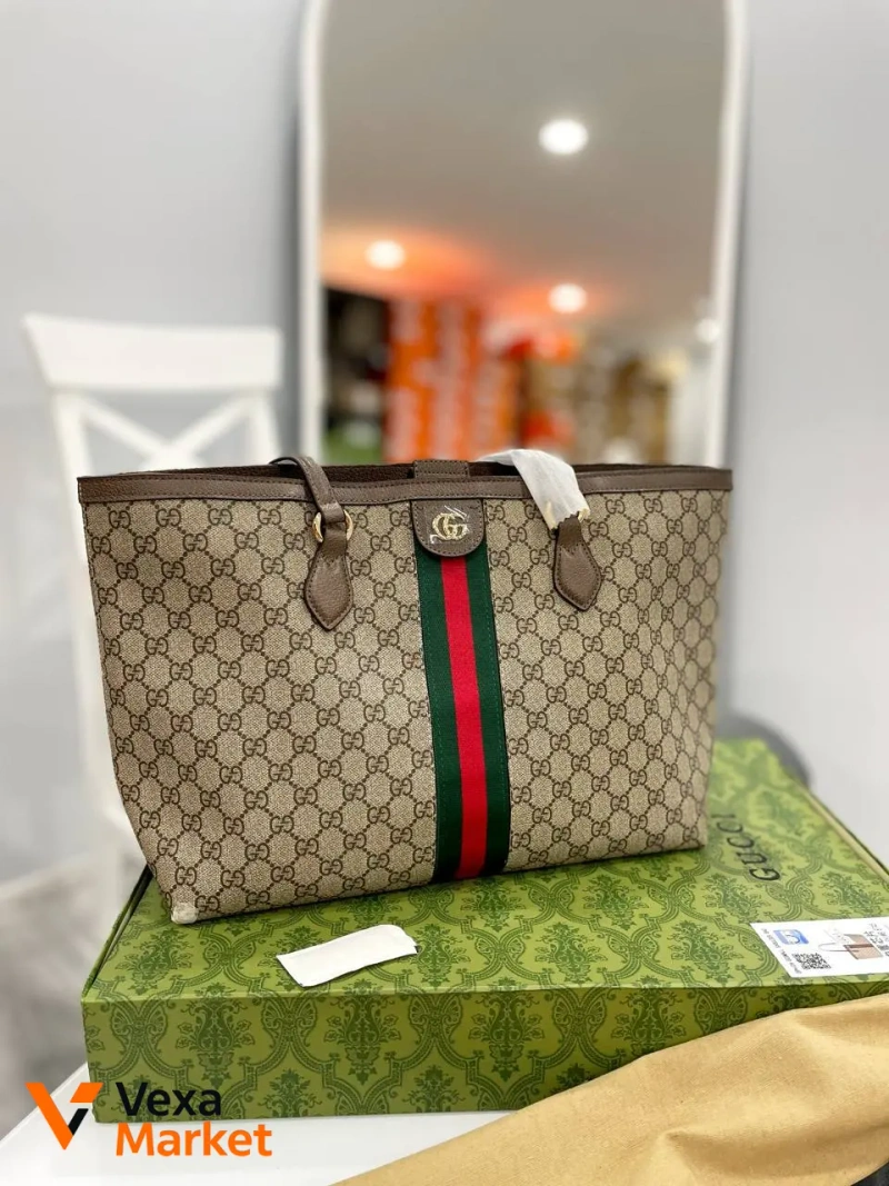Сумка шопер Gucci Premium шкіряна 48/26 — фото 3