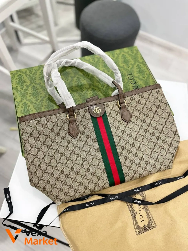 Сумка шопер Gucci Premium шкіряна 48/26 — фото 6