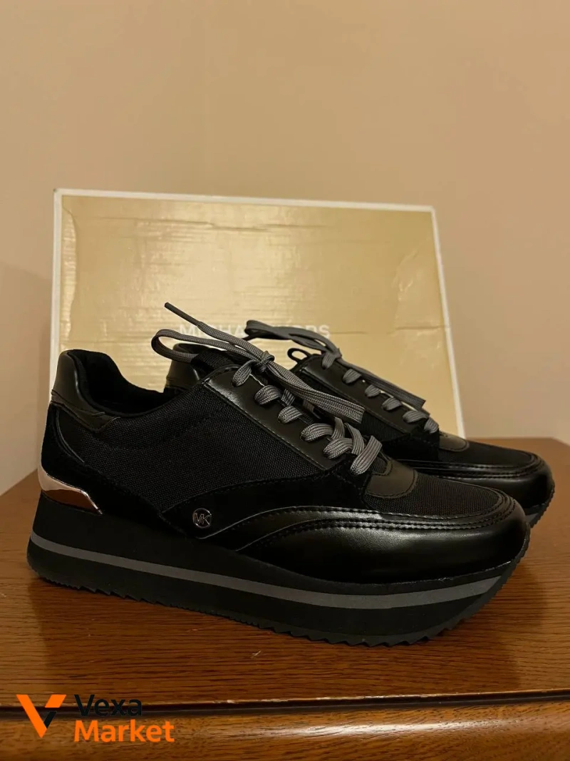 Женские кроссовки Michael Kors Mariah Trainer черные US 6 / EU 36 — фото 3