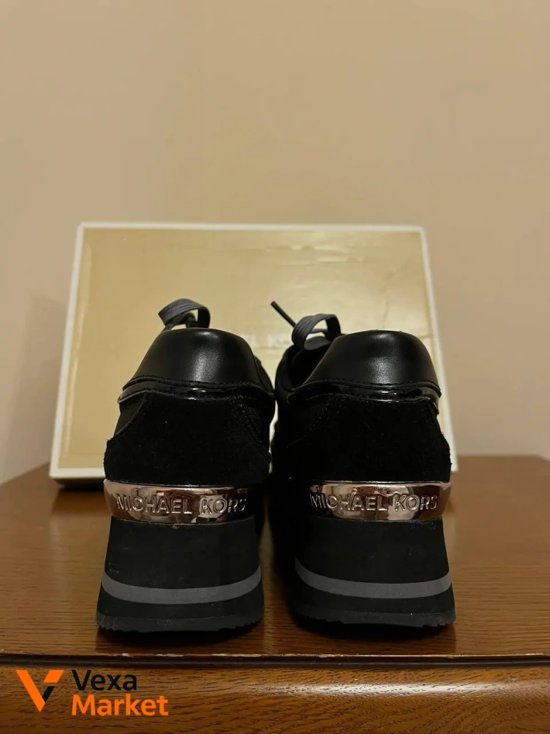 Женские кроссовки Michael Kors Mariah Trainer черные US 6 / EU 36 — фото 4