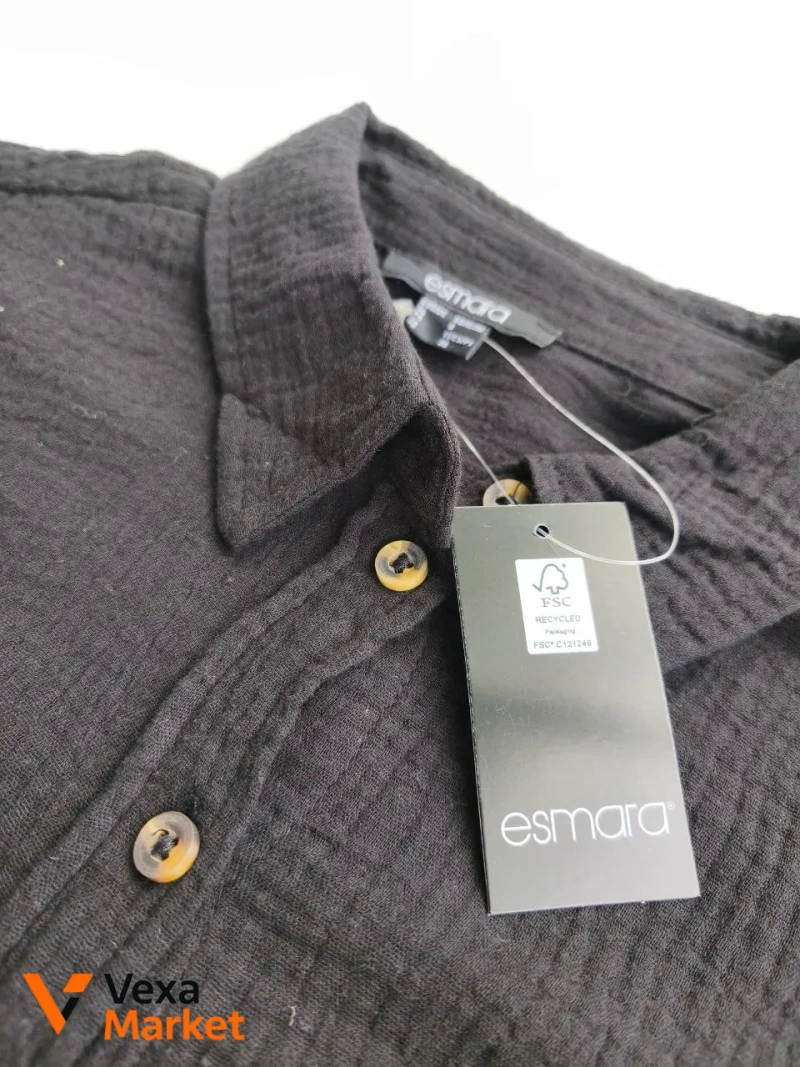 Жіноча сорочка Esprit з мусліну чорна розмір S — фото 5