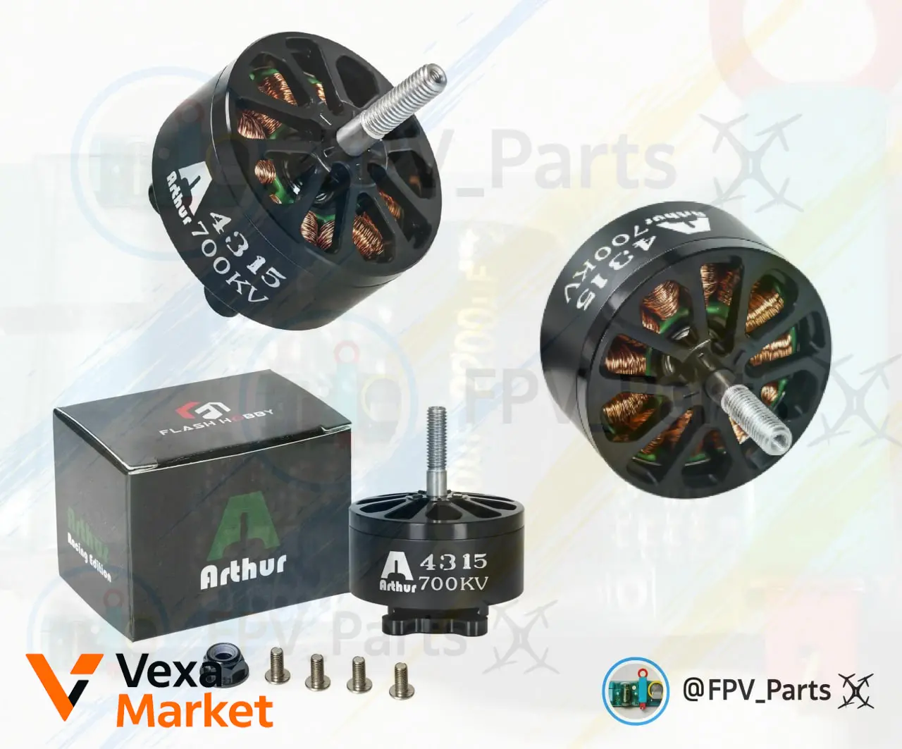 Безколекторний двигун FlashHobby Arthur A4315 700KV