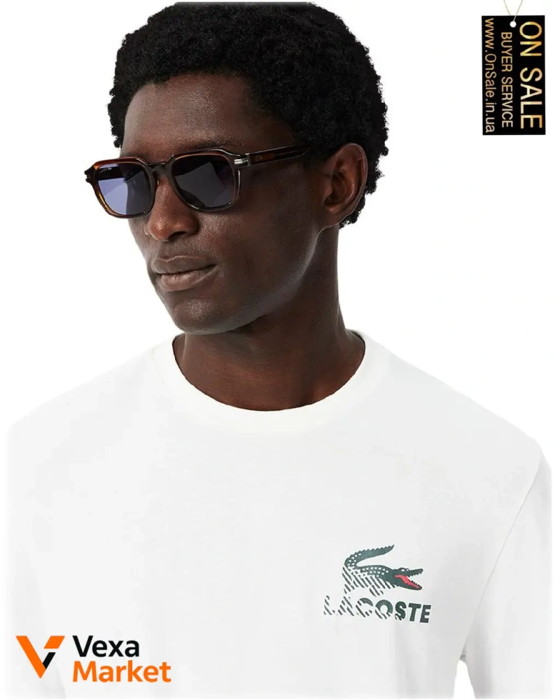 Чоловіча футболка Lacoste з принтом — фото 4