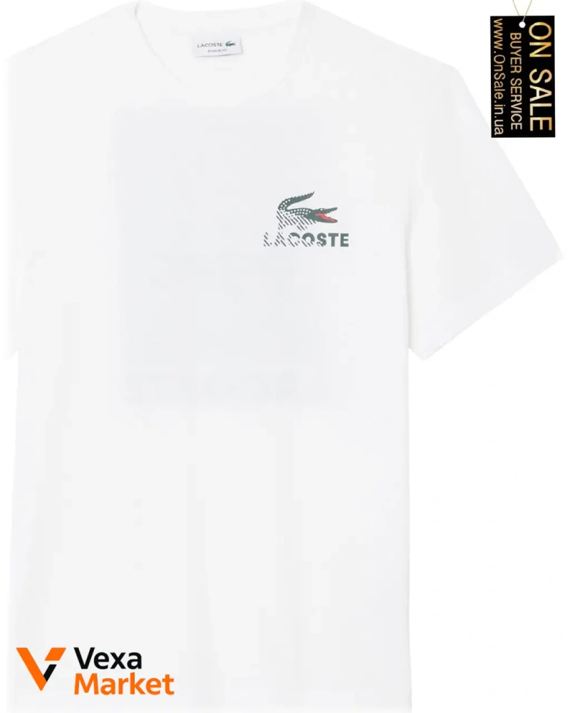 Чоловіча футболка Lacoste з принтом — фото 5