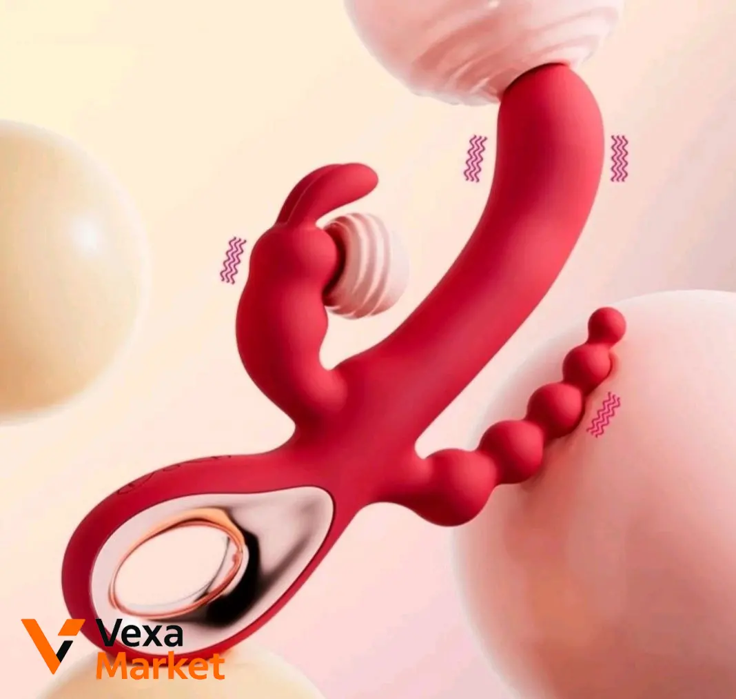 Вібратор-кролик з потрійною стимуляцією, медичний силікон, 10 режимів вібрації, USB зарядка