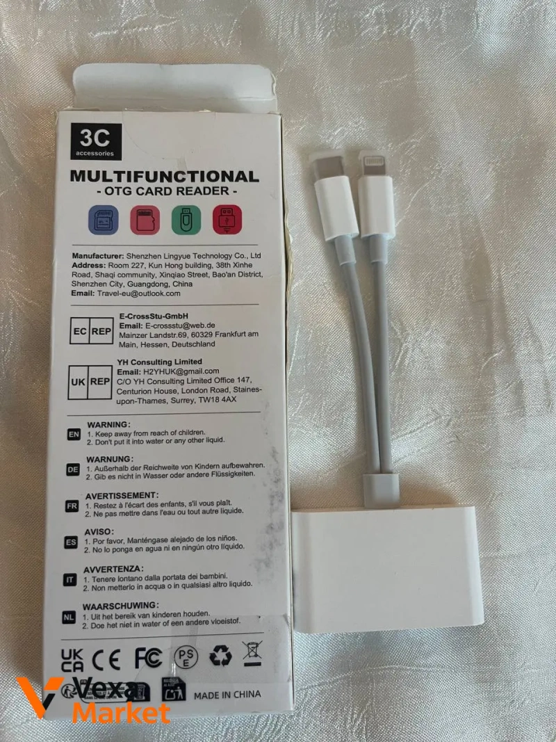 3C Accessories Многофункциональный OTG кардридер Lightning/USB-C SD/microSD — фото 2