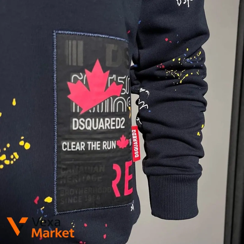 Світшот Dsquared2 чорний M XL — фото 3