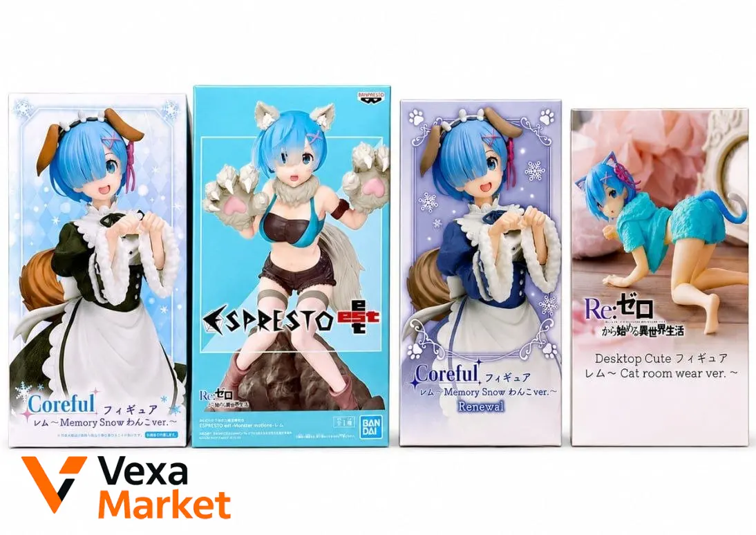 Фігурка Rem Re:Zero - Coreful Memory Snow, Espresto, Desktop Cute Cat room wear ver.