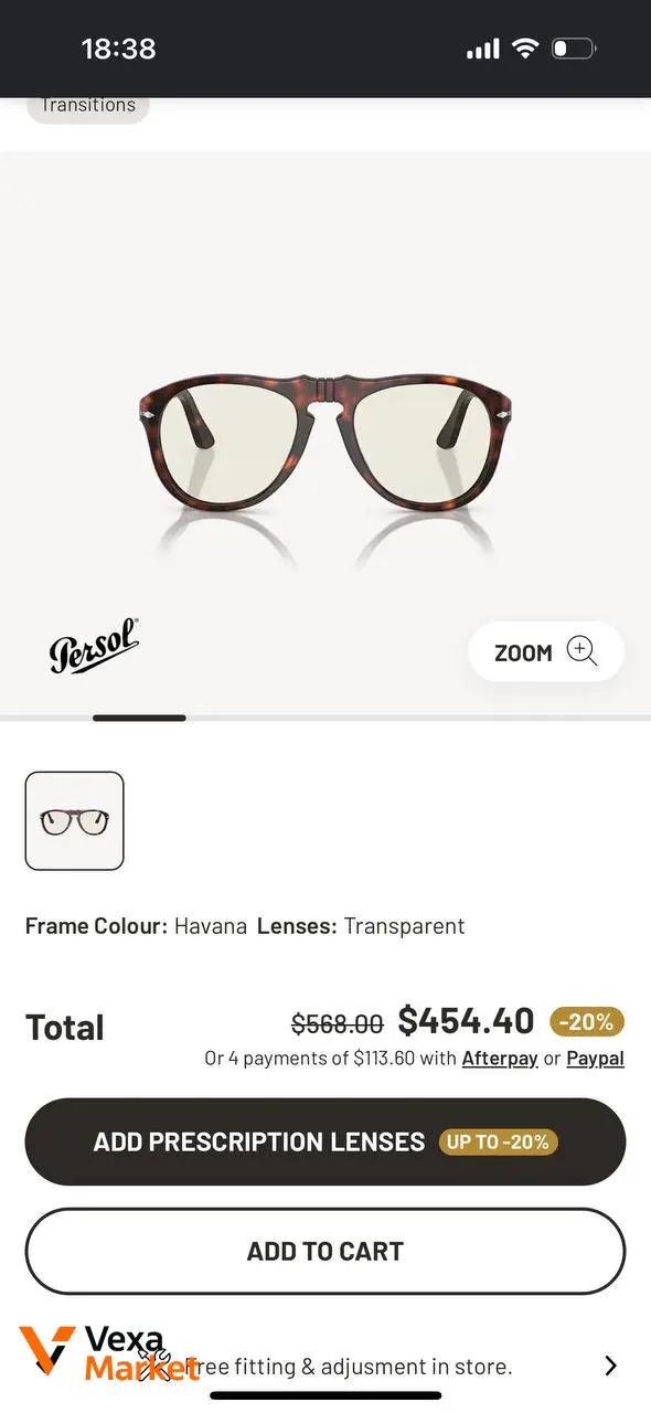 Persol Оправа Ручна робота Made in Italy