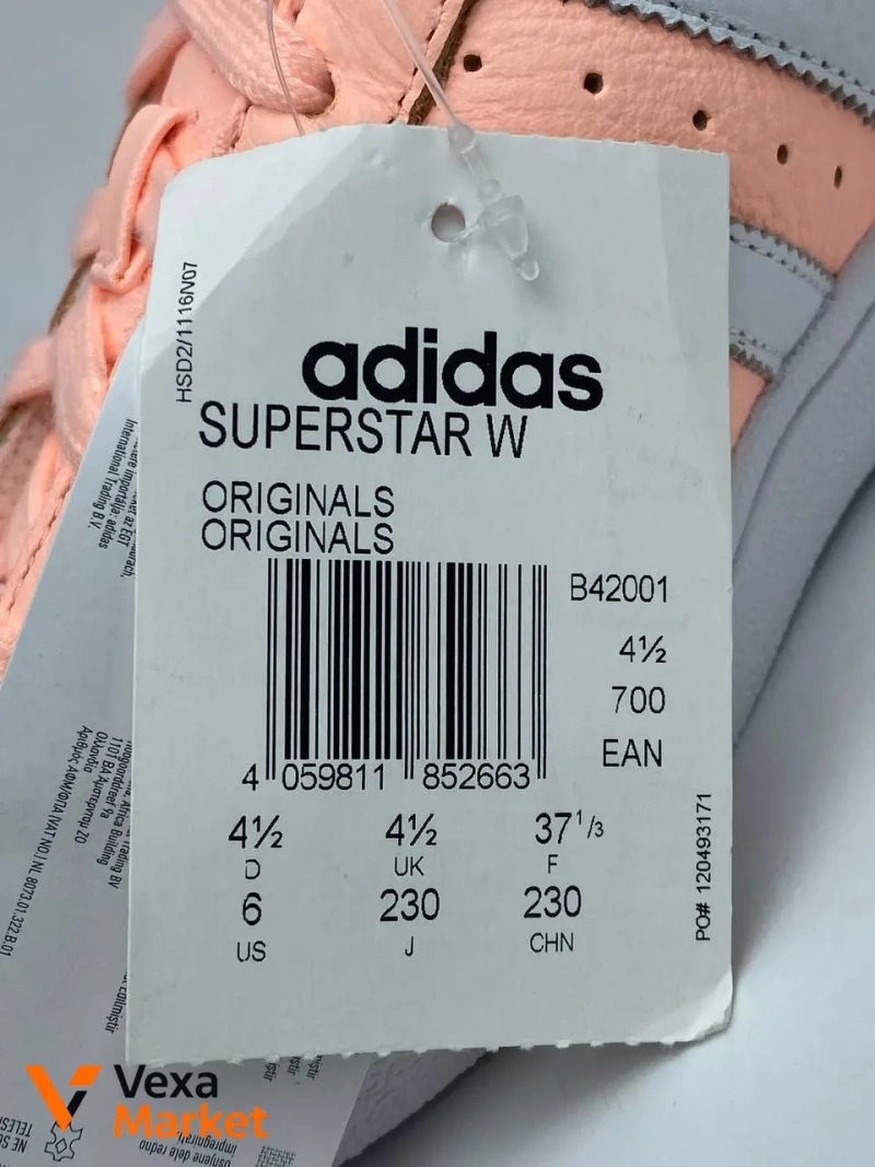 Adidas Superstar B42001 рожеві жіночі кросівки — фото 6