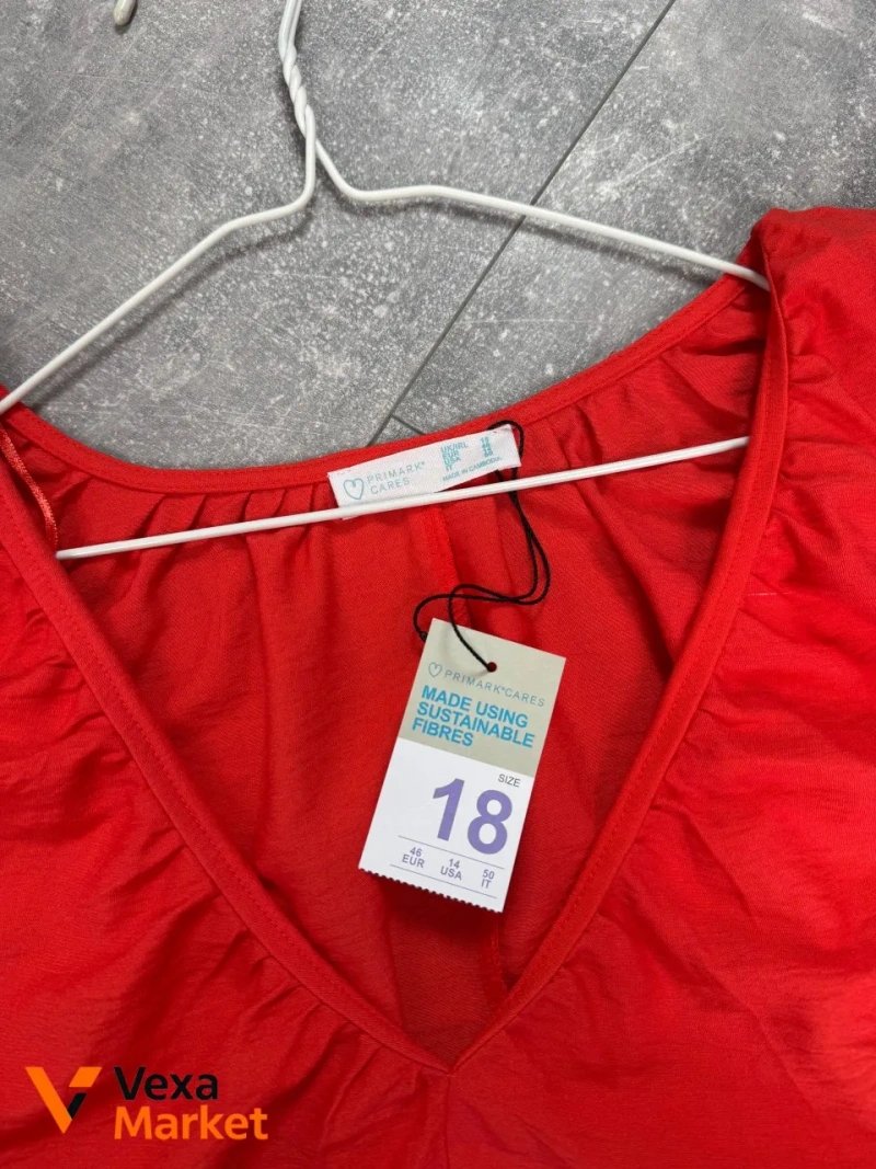 Яскрава червона блуза оверсайз Primark UK 18 / НАШ 52 — фото 3