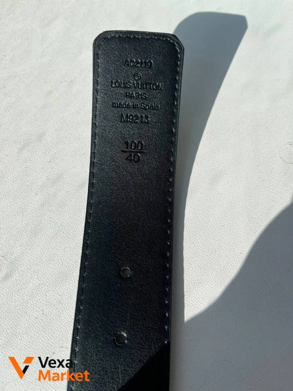 Чорний ремінь Louis Vuitton LV, розмір 100/40