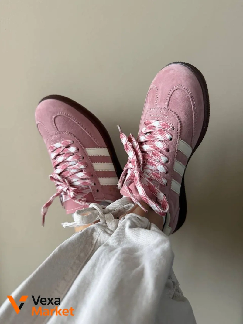 Adidas Handball Spezial Wonder Orchid Off White рожеві замша шкіра розміри 36-41 — фото 2