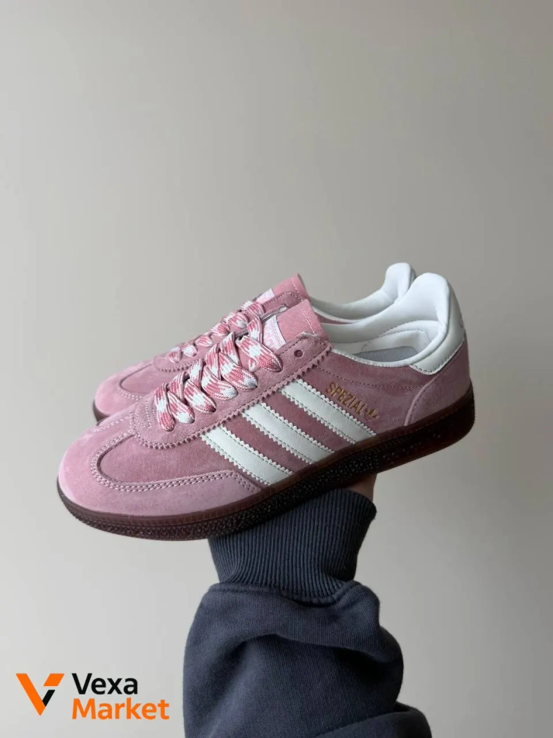 Adidas Handball Spezial Wonder Orchid Off White рожеві замша шкіра розміри 36-41 — фото 3