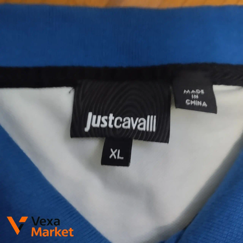 Just Cavalli поло футболка синяя XL — фото 4