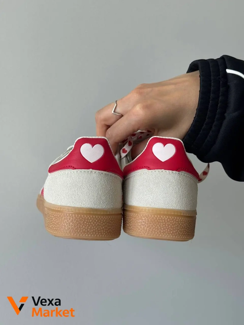 Adidas Spezial Valentines Day бежевые/красные — фото 2