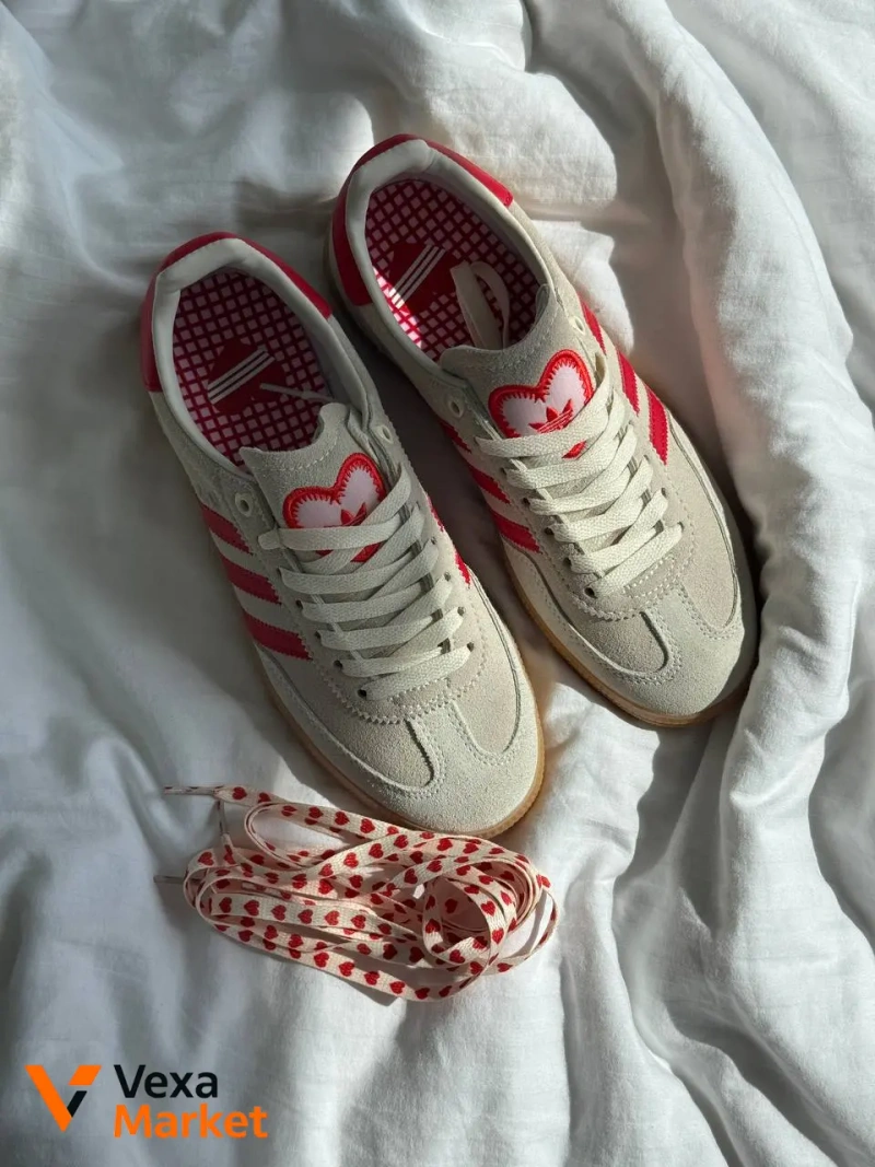 Adidas Spezial Valentines Day бежевые/красные — фото 3