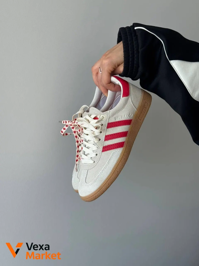 Adidas Spezial Valentines Day бежевые/красные — фото 5