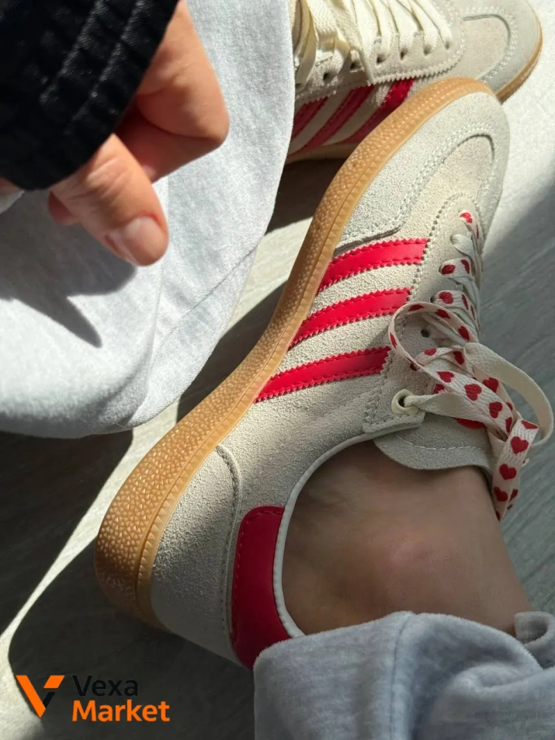 Adidas Spezial Valentines Day бежевые/красные — фото 6